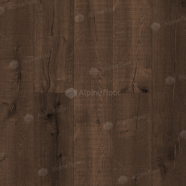 Каменно-полимерная плитка Alpine Floor REAL WOOD Дуб Мокка Синхронное тиснение Eco 2-2