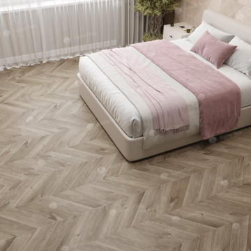 Каменно-полимерная плитка Alpine Floor Chevron Дуб Натуральный Отбеленный Eco 18-3