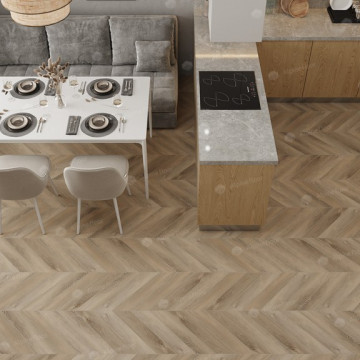 Каменно-полимерная плитка Alpine Floor Chevron Дуб Синистра Eco 18-6