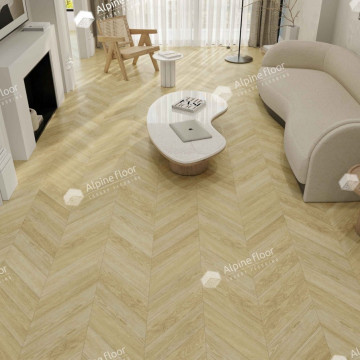 Каменно-полимерная плитка Alpine Floor Chevron Дуб Ваниль Селект Eco 18-2