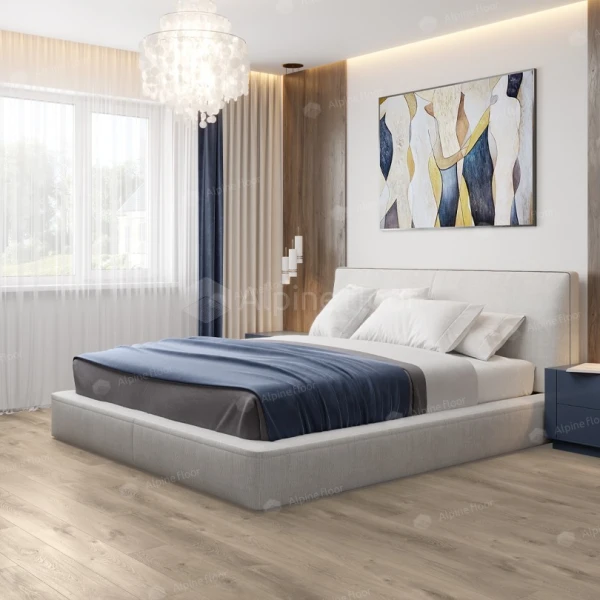 Инженерная каменно-полимерная плитка Alpine Floor PREMIUM XL Дуб Натуральный Отбеленный ABA Eco 7-5