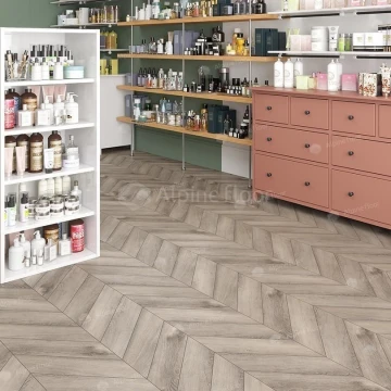 Каменно-полимерная плитка Alpine Floor Chevron Дуб Исида Eco 18-8