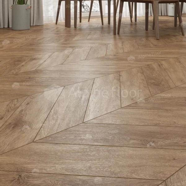 Каменно-полимерная плитка Alpine Floor Chevron Alpine Lvt Гевуина Chevron Eco 20-10