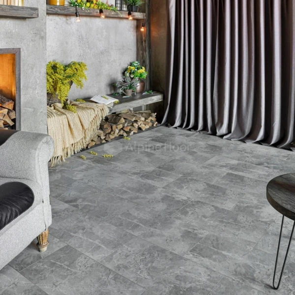 Кварц-виниловая напольная плитка Alpine Floor Light stone Ваймеа Eco-15-3